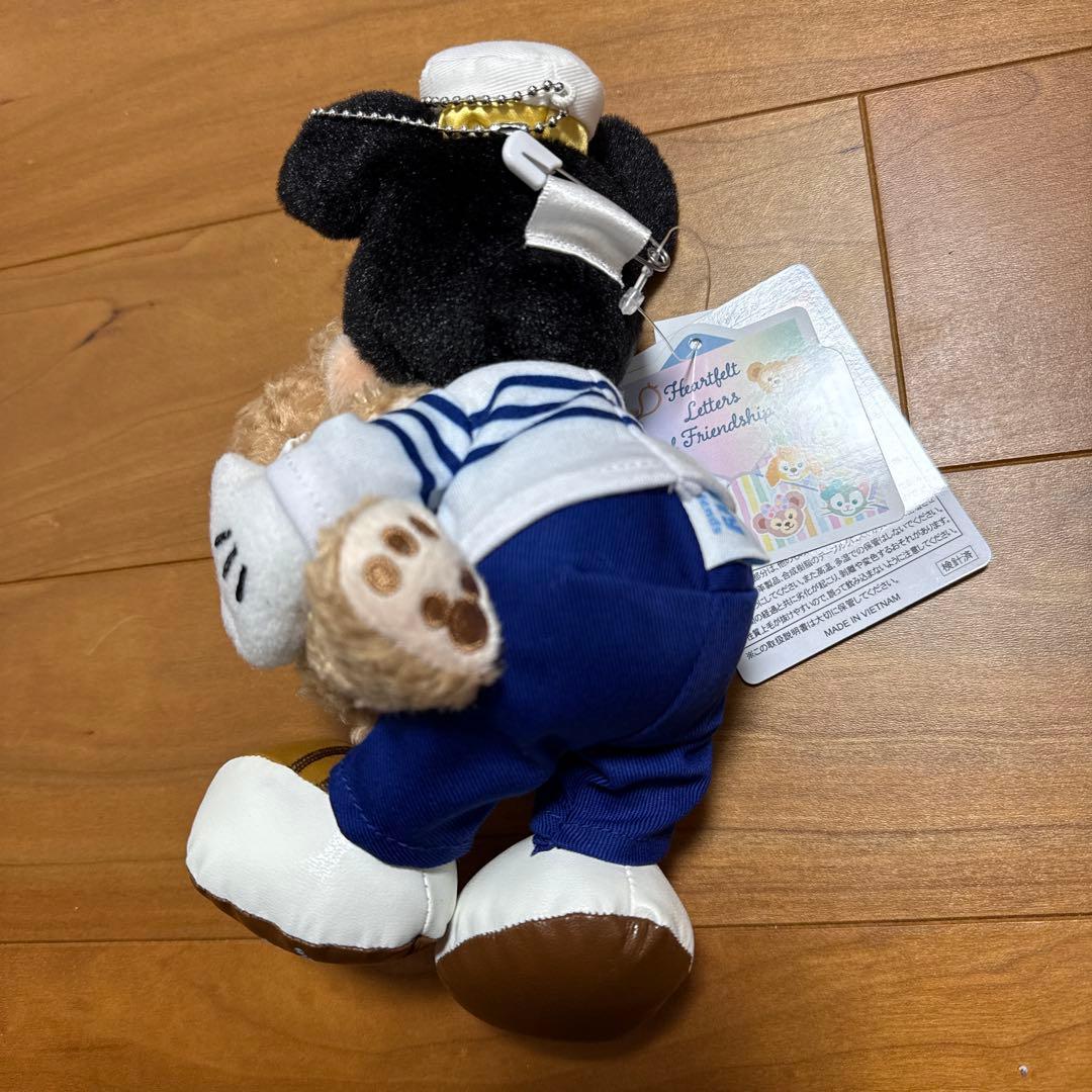 ハートフェルトレターズオブフレンドシップ ぬいぐるみバッジ ダッフィー ミッキー