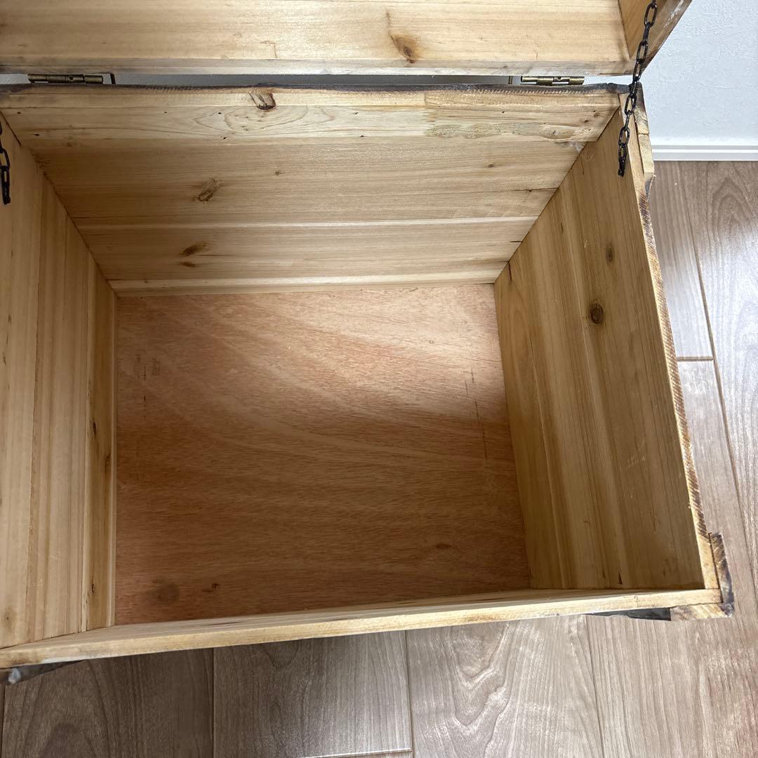 木箱（大）　輸入家具　アウトドア　収納ケース　スタッキング可能