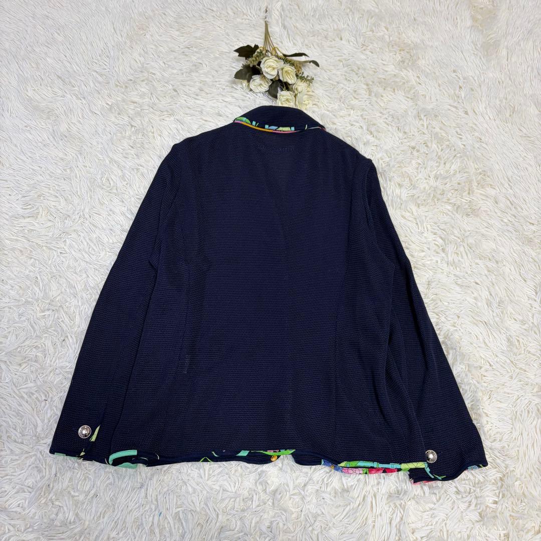 LEONARD SPORT レオナール ジャケット 42 花柄トリム 日本製