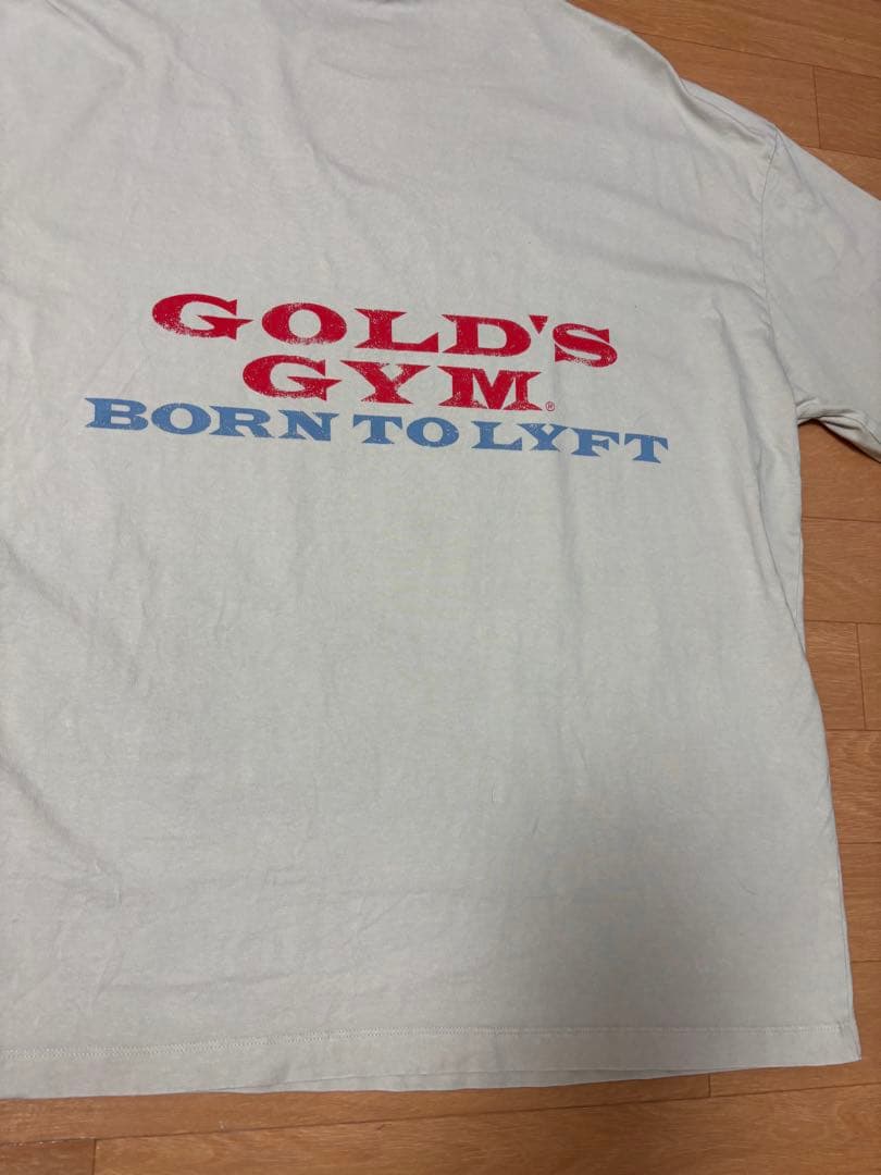 lyft gold gym　リフト　ゴールドジム　アイボリー　tシャツ　L