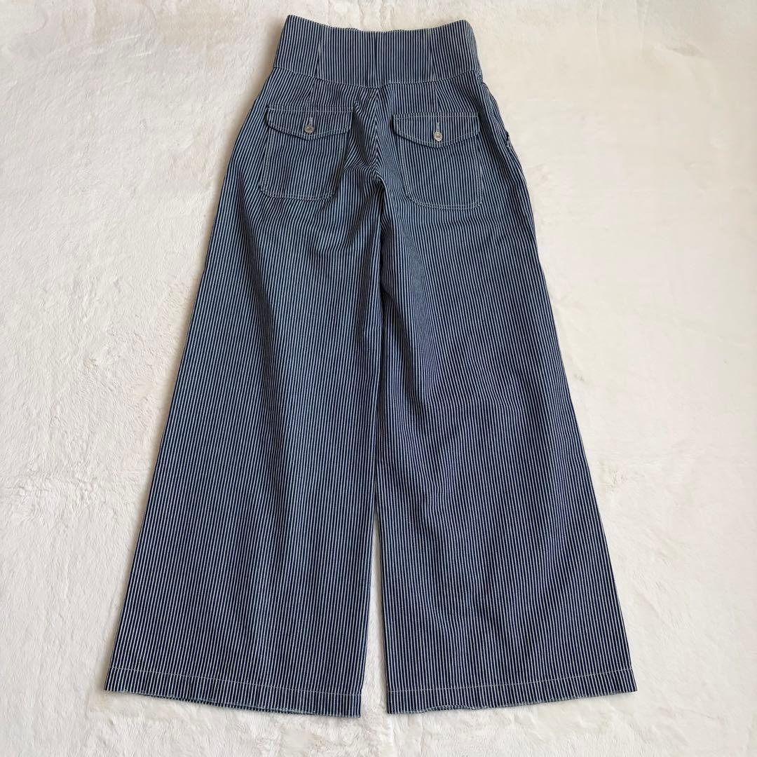 MOUSSY CORSET DESIGN BAGGY ブルー系ストライプ