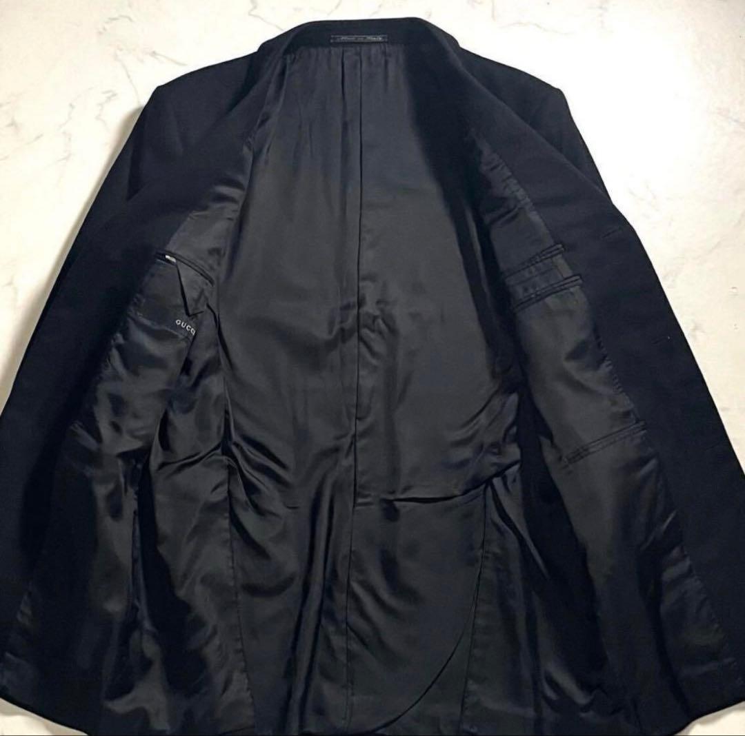 【S級美品】参考定価45万GUCCI Msize カシミア混 セットアップスーツ