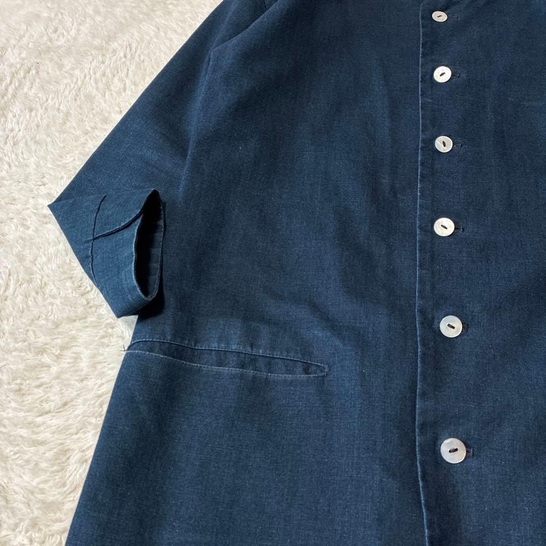 Pal'las Palace パラスパレス　インディゴ　ノーカラーコート　ロング