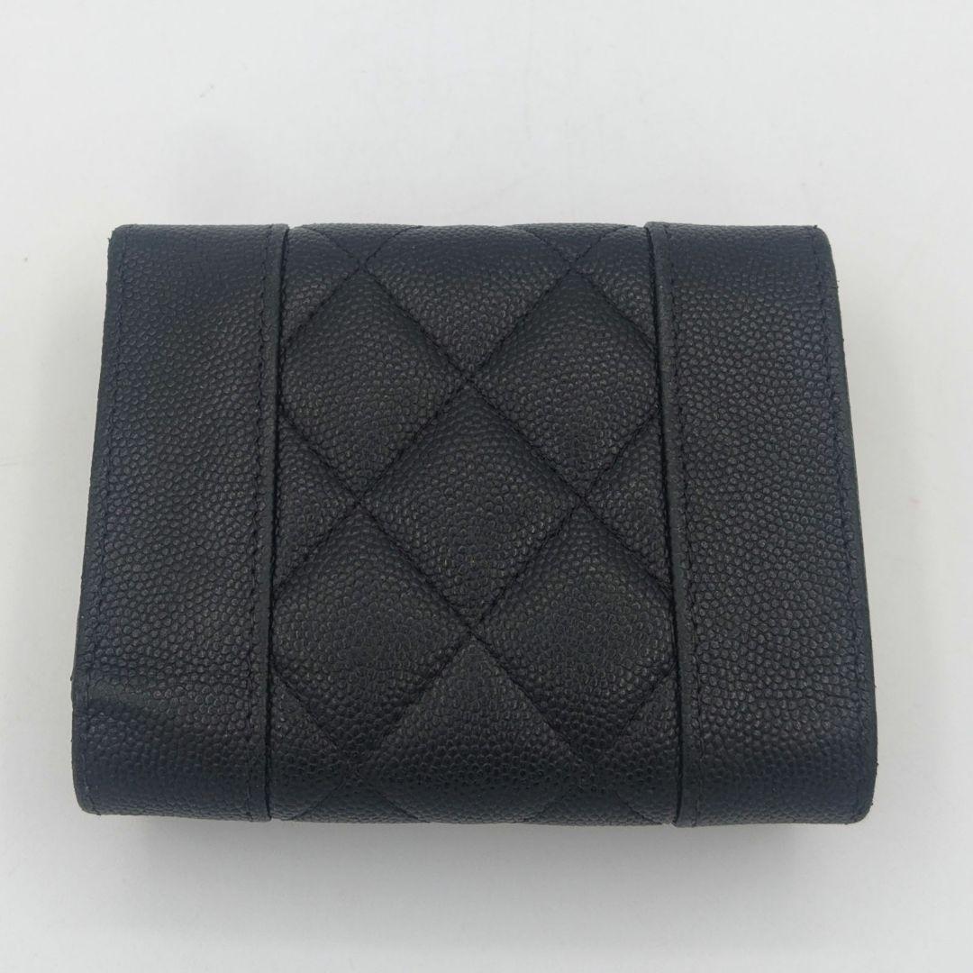 CHANEL マドモアゼル ウォレット ブラック 三つ折り財布