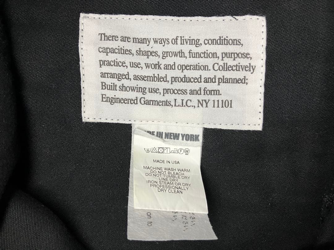 ENGINEERED GARMENTS ファティーグパンツ Black