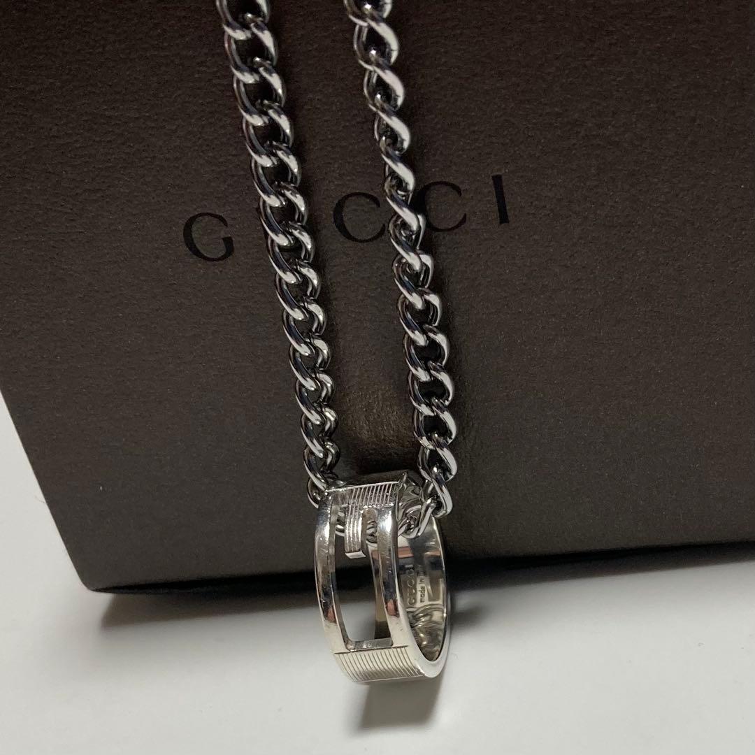 ふ*ぁ様 【正規品】 GUCCI グッチ リングネックレストップ 良品 925