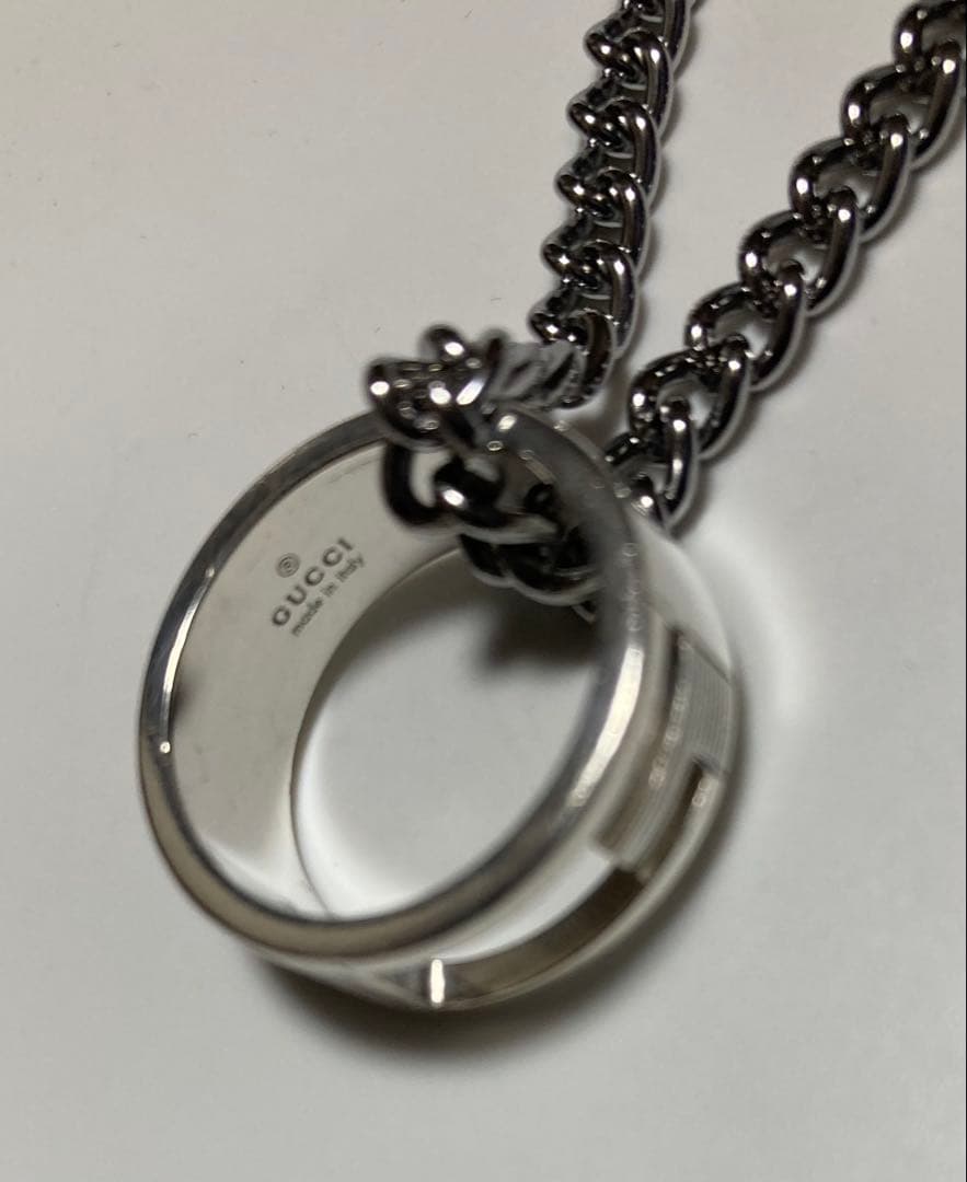 ふ*ぁ様 【正規品】 GUCCI グッチ リングネックレストップ 良品 925