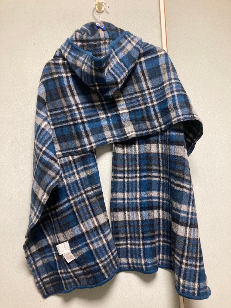 [美品]BURBERRY バーバリー フードポンチョ 大判ストール ノバチェック