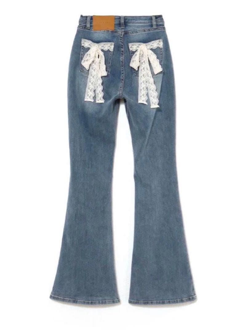 Lacey ribbon denim andmary アンドマリー S