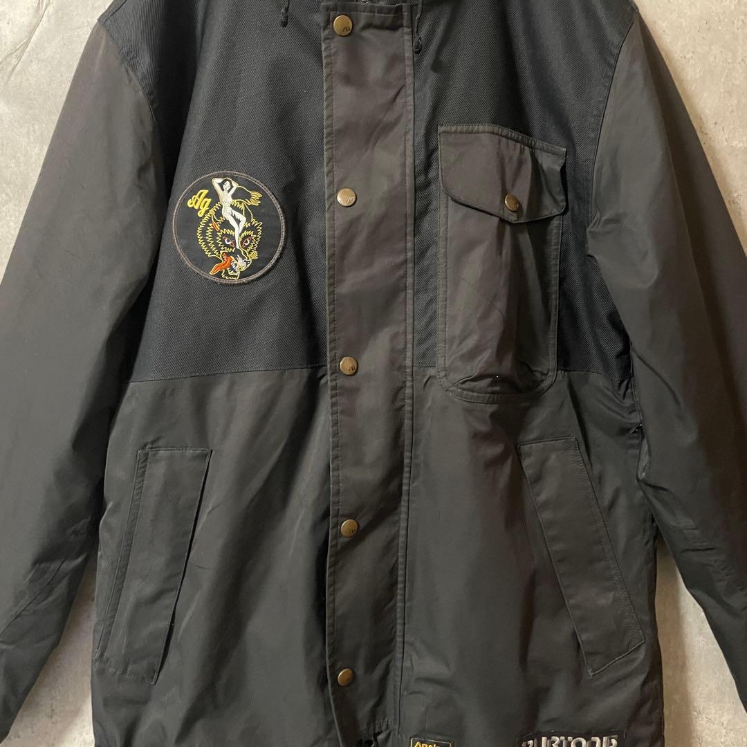 Burtonバートンスキーウェアスノーボードジャケットパーカーフード付黒ブラック