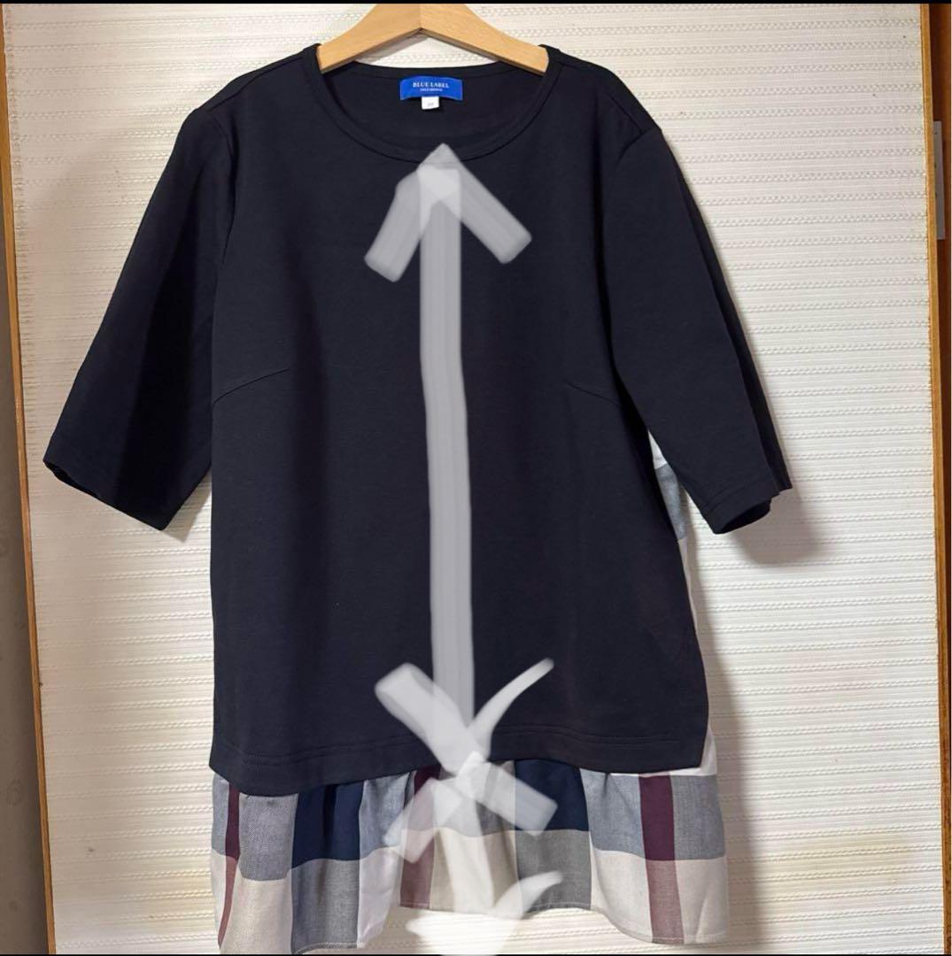 BLUE LABEL CRESTBRIDGE 38サイズ　ブラック　チェック