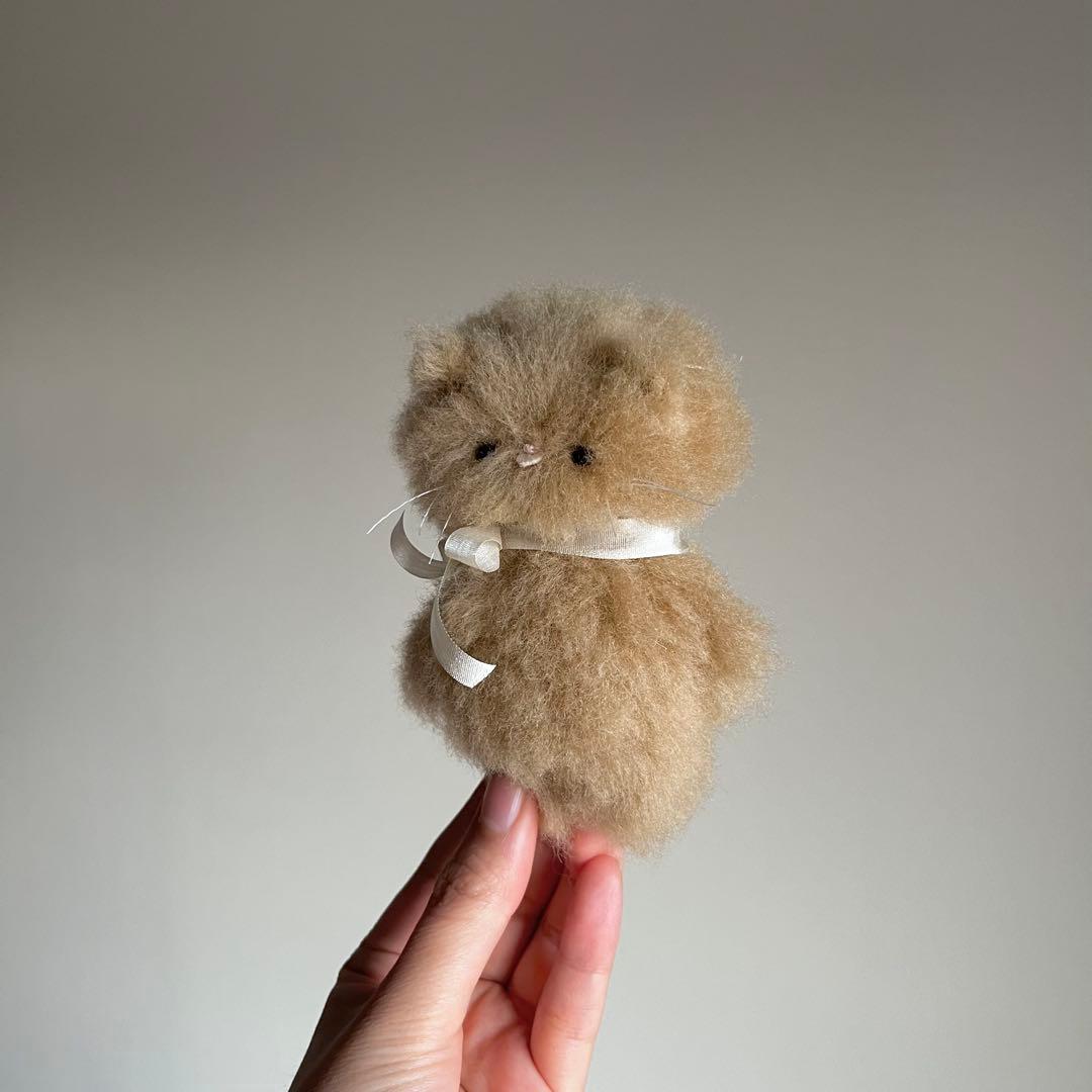ミルクティー　ちいさなネコ　猫　ぬいぐるみ　作家　テディベア　アートドール　39