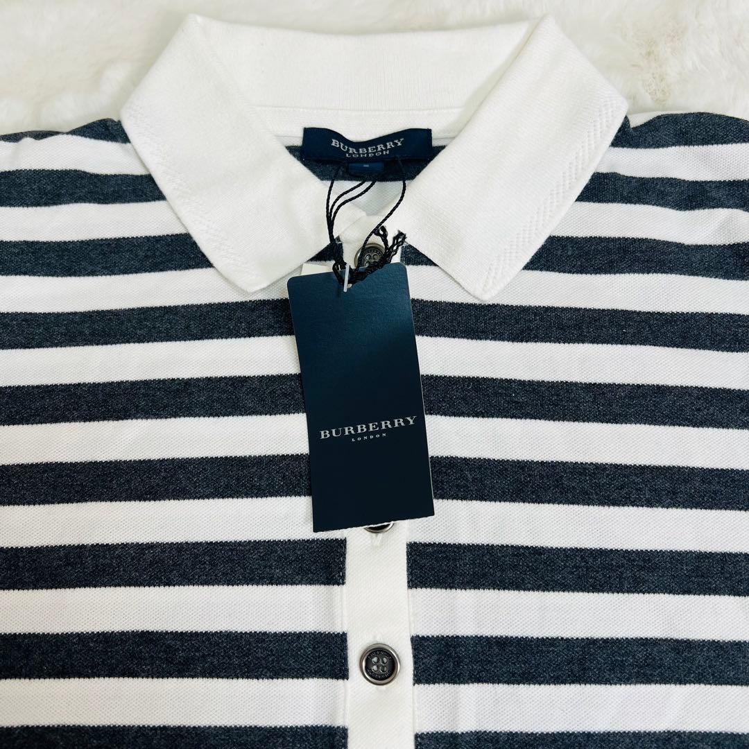【新品】BURBERRY バーバリー ボーダーポロシャツ サイズ2