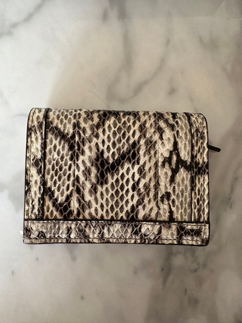 GUCCI グッチ　二つ折りミニ財布　ミニウォレット　パイソン