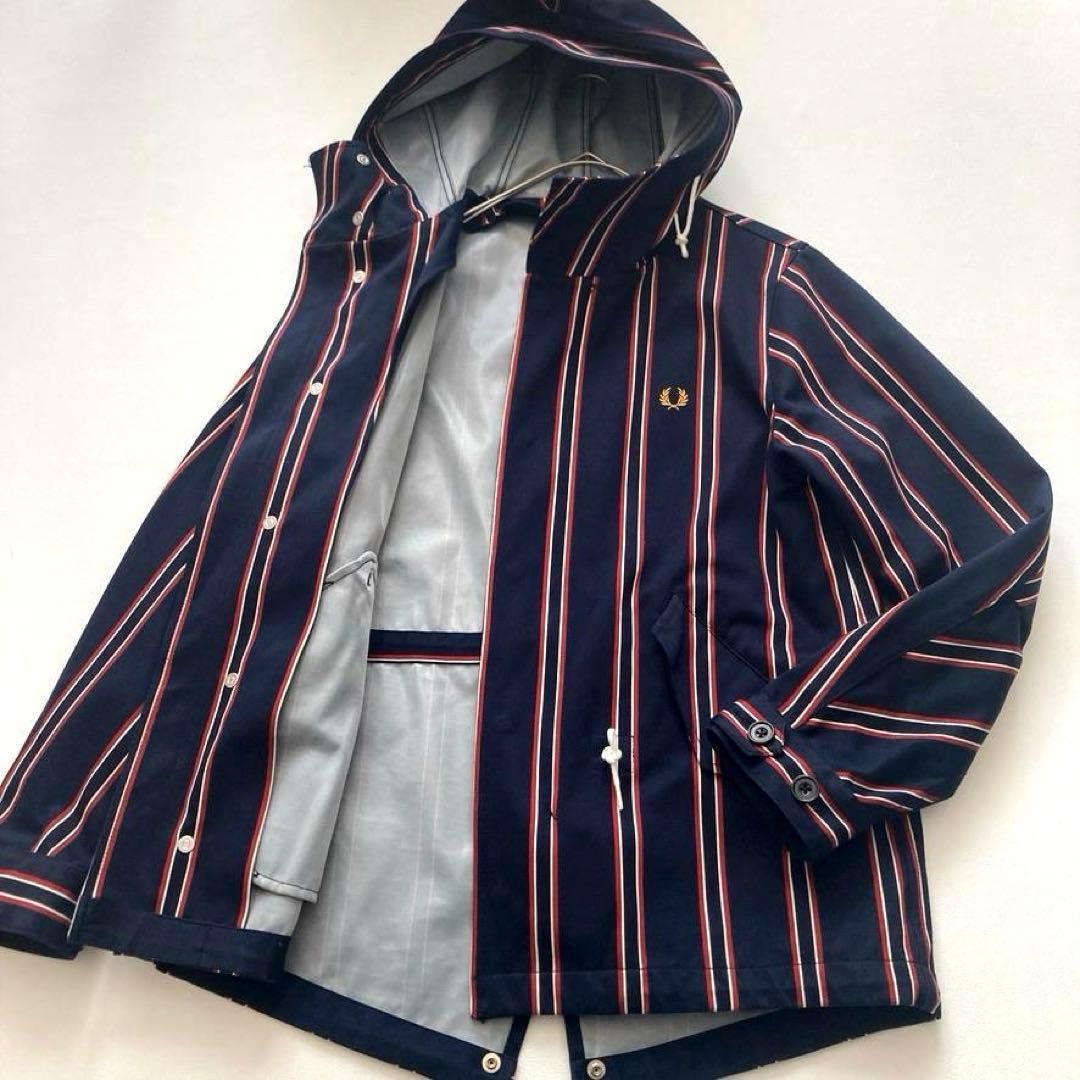【極美品】フレッドペリー レジメンタルストライプ ショートモッズコート M