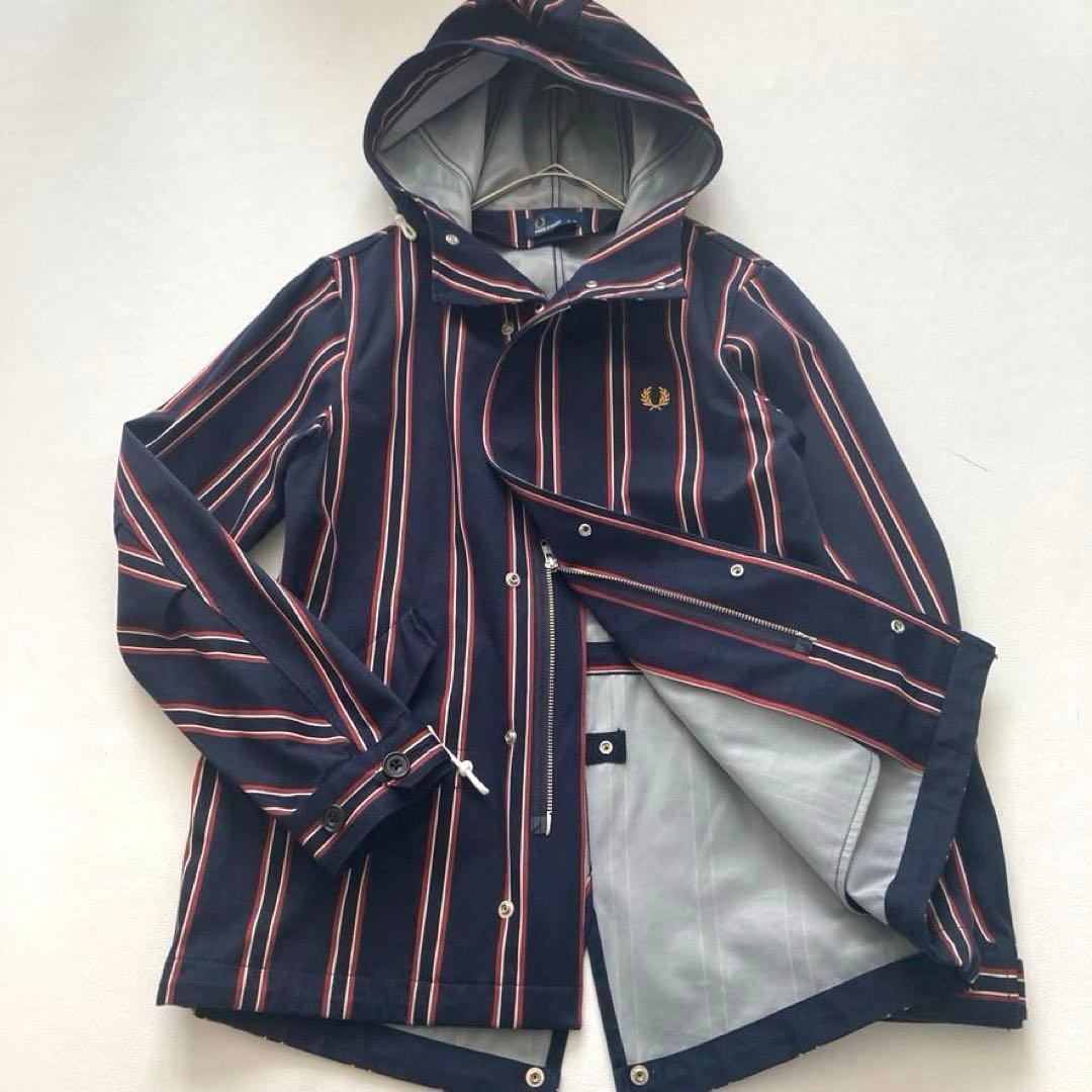 【極美品】フレッドペリー レジメンタルストライプ ショートモッズコート M