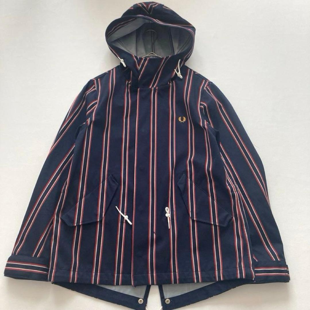 【極美品】フレッドペリー レジメンタルストライプ ショートモッズコート M