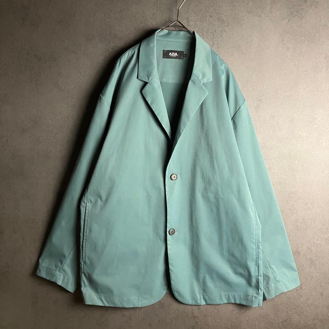 未使用級 アズール セットアップ ブルーグリーン L〜XL 洗える 春服