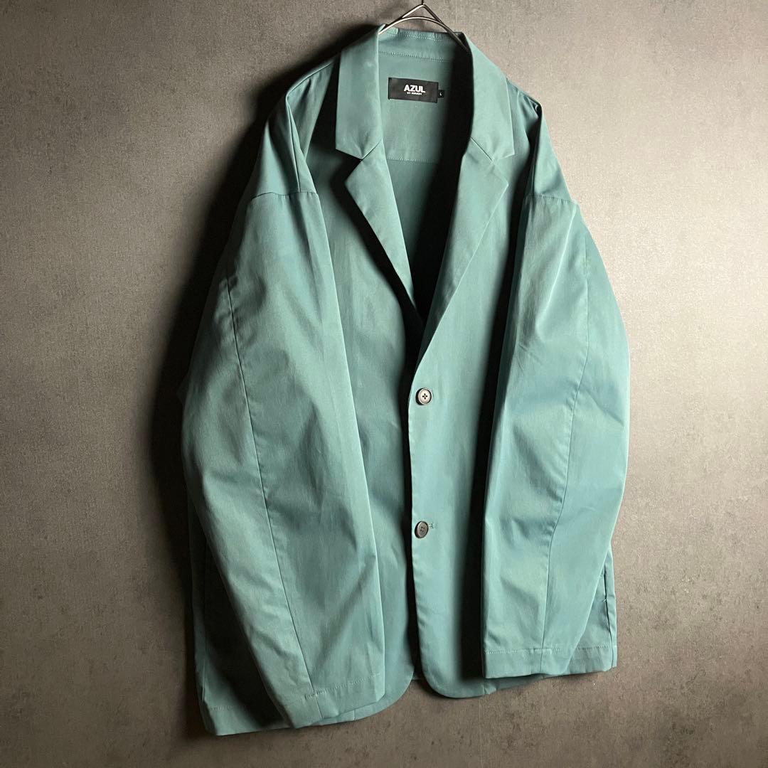 未使用級 アズール セットアップ ブルーグリーン L〜XL 洗える 春服