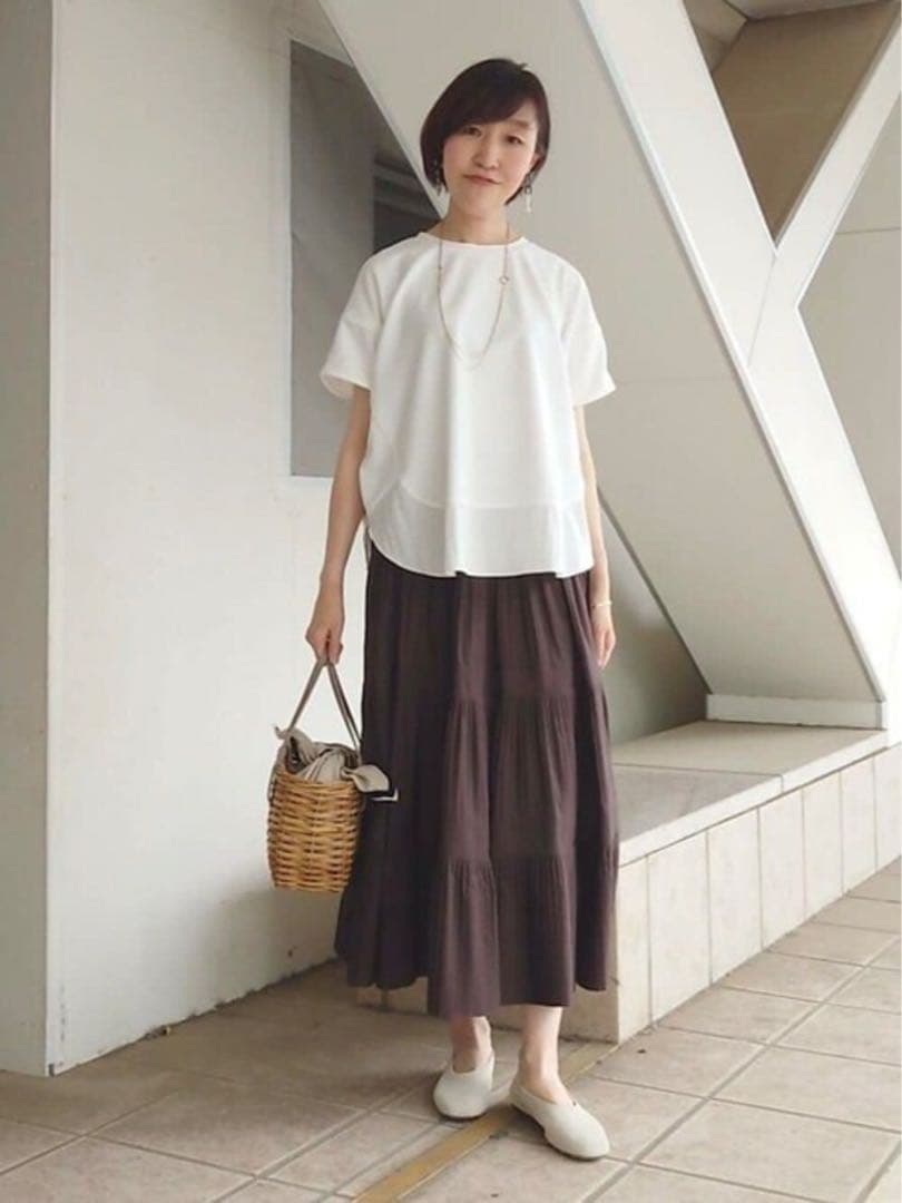 新品【ビアズリー】ラウンドヘム　Tシャツ　ホワイト プルオーバー　ジャージー