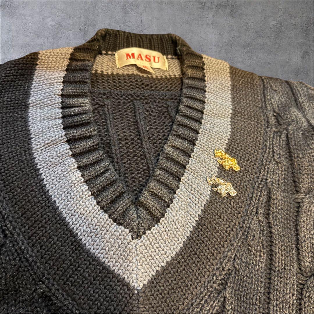 MASU 25SS DECAYED SCHOOL KNIT VEST サイズ46