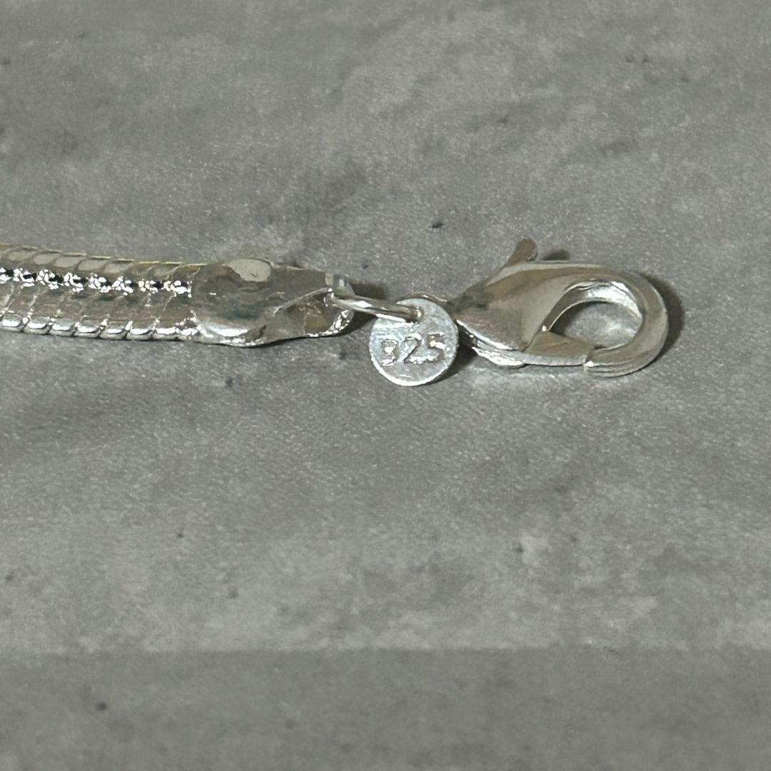 【在庫限り】シルバー925ヴィンテージスネーク　チェーンネックレス Silver
