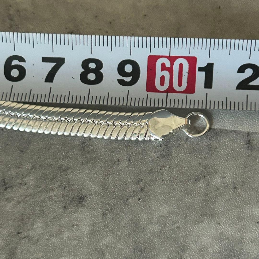 【在庫限り】シルバー925ヴィンテージスネーク　チェーンネックレス Silver