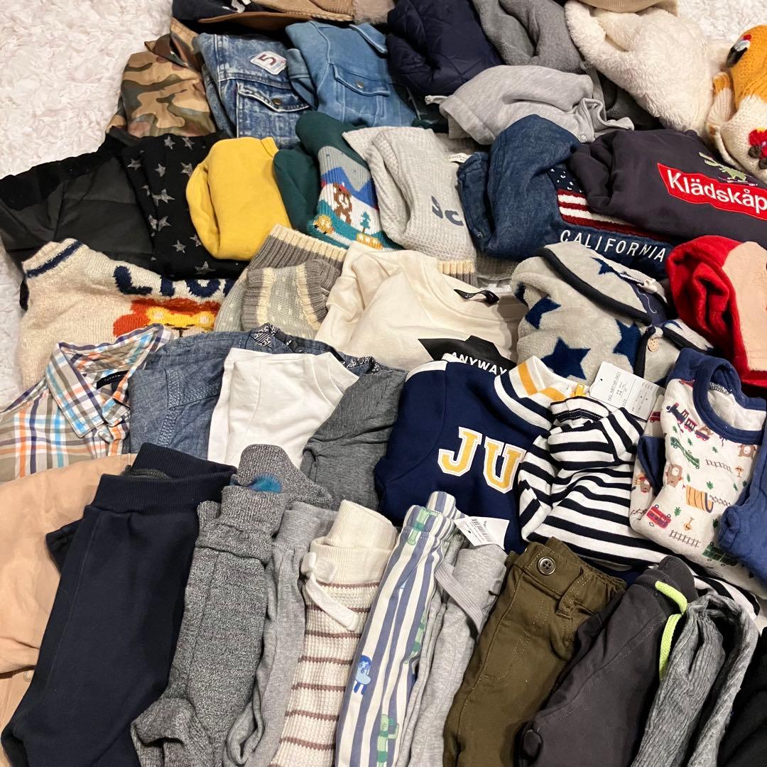 12/16まで 男の子 まとめ売り 90cm 秋冬 51点 セット UNIQLO