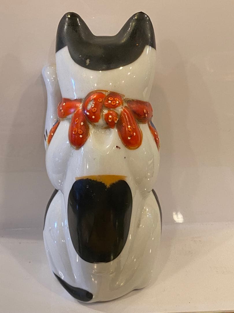 招き猫 古瀬戸 左招き 15cm