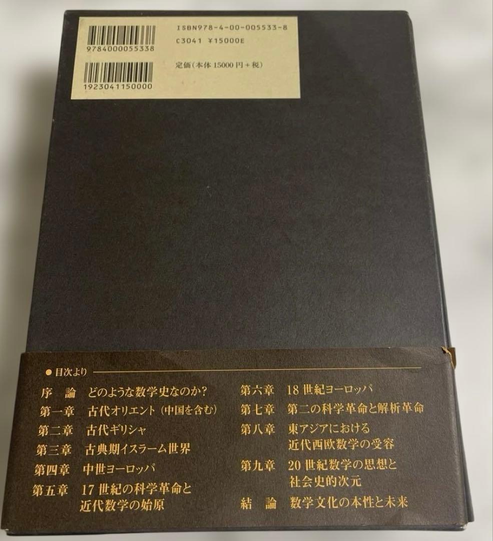 数学史/佐々木力/岩波書店/中古/送料込