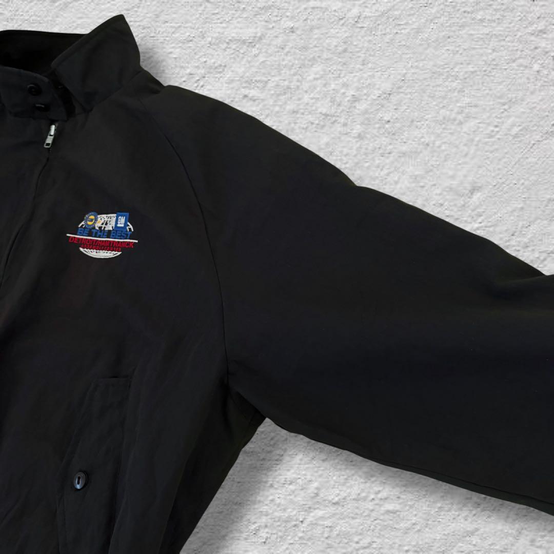 vintageスイングトップジャケット90sブラック企業系USA製G9型古着刺繍