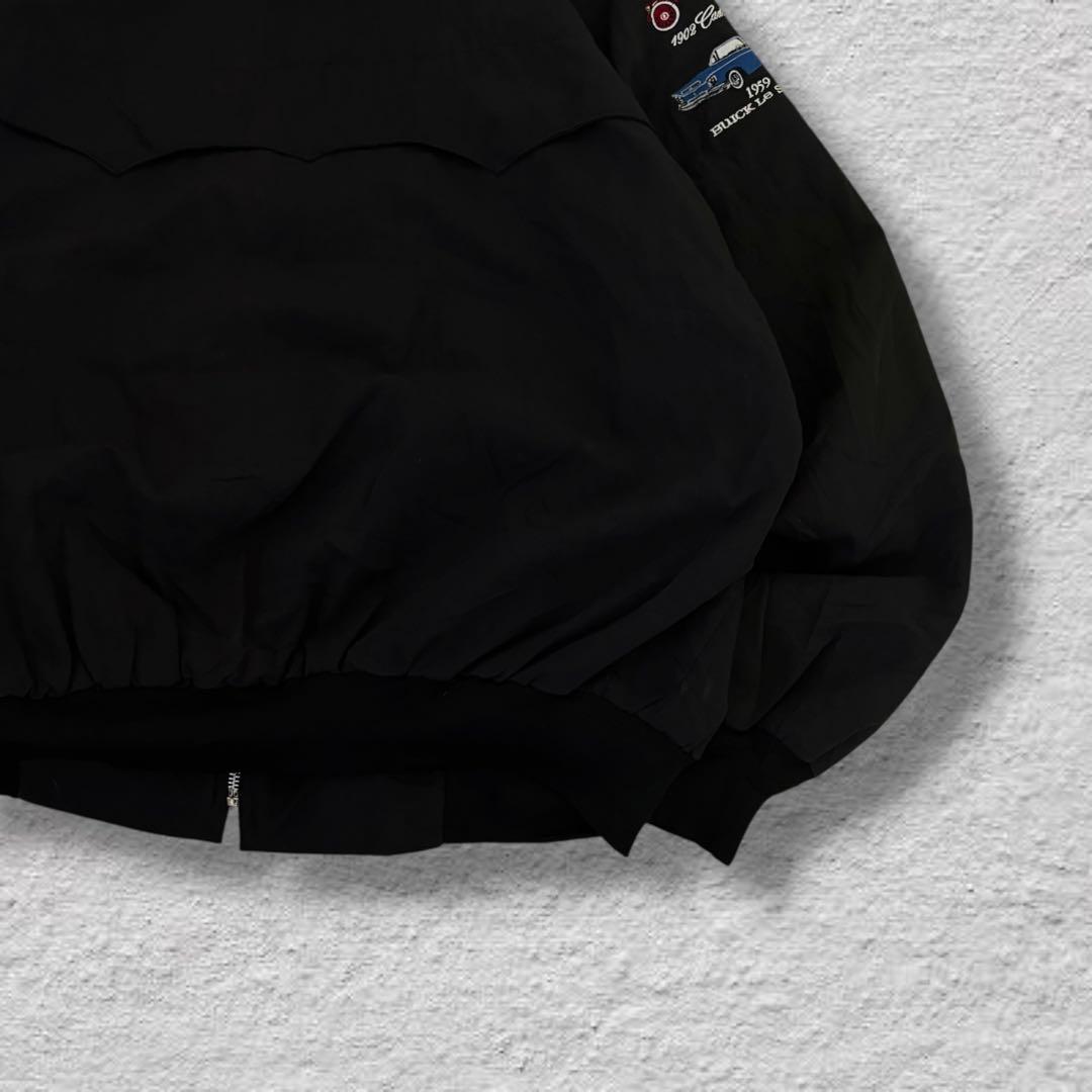vintageスイングトップジャケット90sブラック企業系USA製G9型古着刺繍