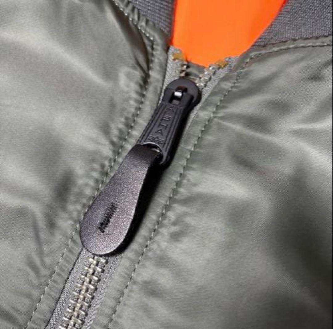 極美品 ALPHA INDUSTRIES MA-1 カーキ リバーシブル L