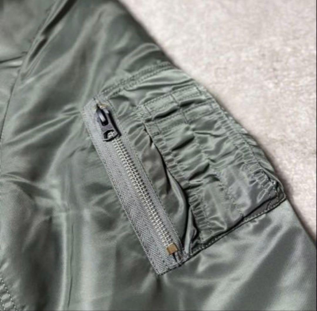 極美品 ALPHA INDUSTRIES MA-1 カーキ リバーシブル L