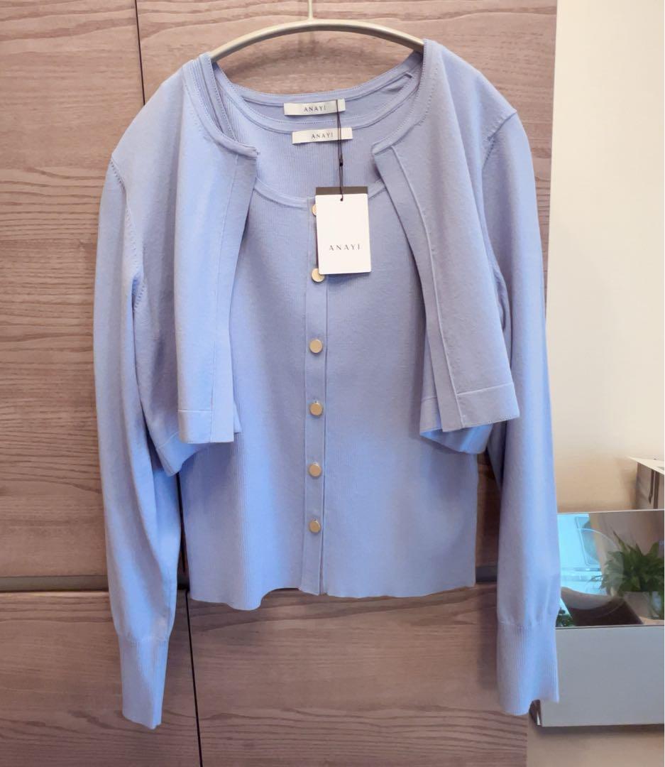 【タグ付き未使用品】ANAYI レーヨンストレッチボレロアンサンブル 38