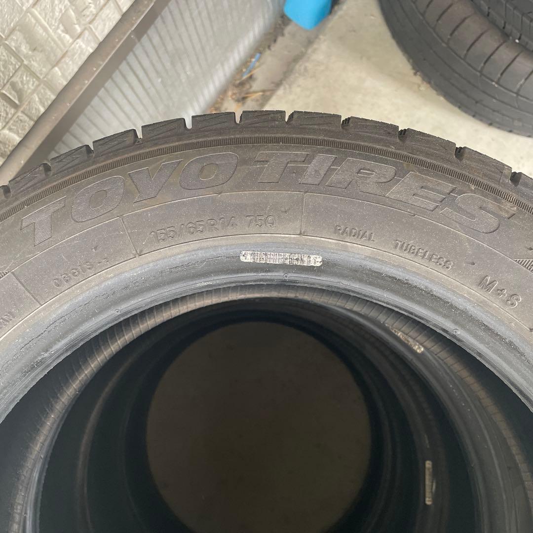 トーヨー　スタッドレス　155/65R14 中古4本　24年製　送料込み