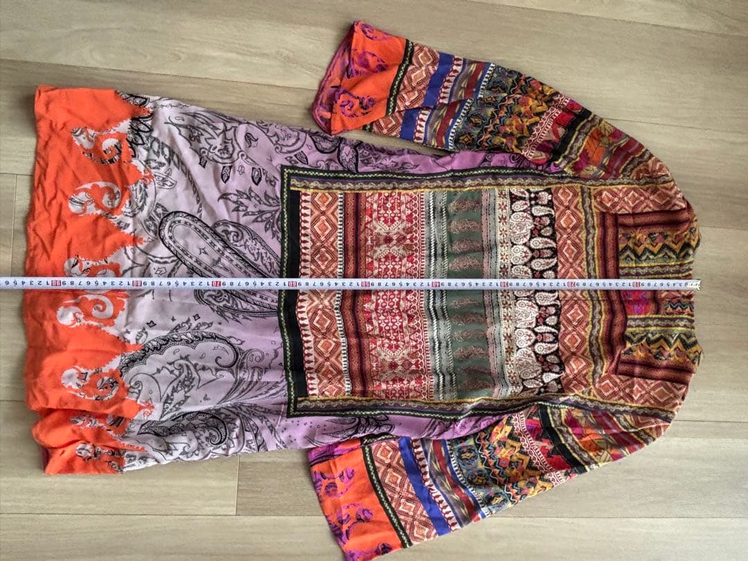 【極美品】ETRO/エトロ ペイズリー柄　シルク　ドレス 42 Mサイズ