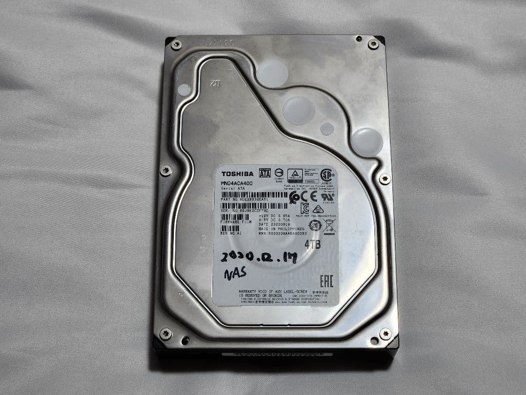 外付けハードディスク・ドライブ HDD 4TB TOSHIBA MN04ACA400