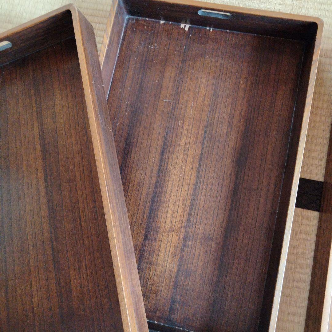 乱れ箱　浴衣盆　木製　2組　4箱