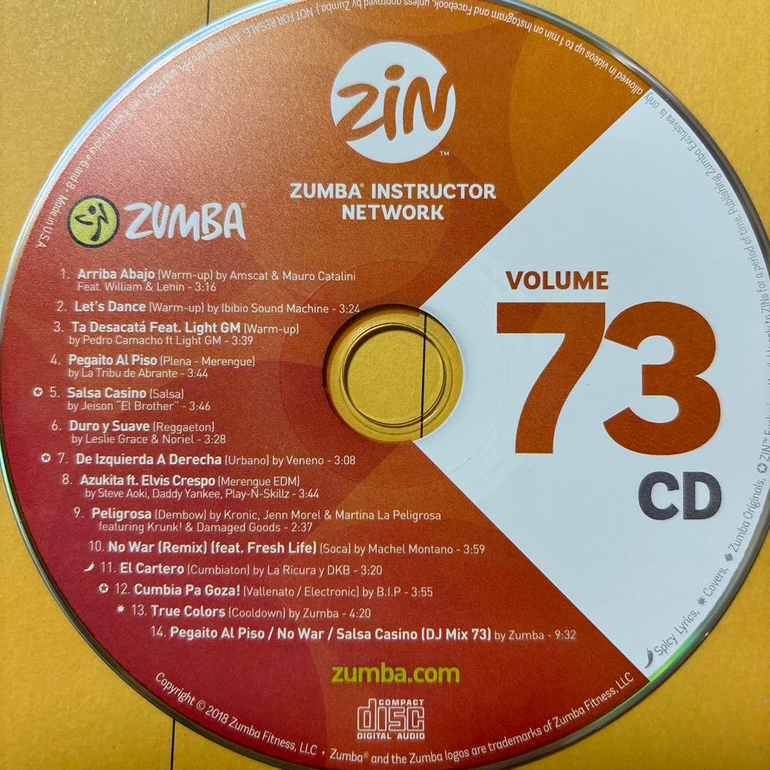 ZUMBA ZIN73 CDとDVD