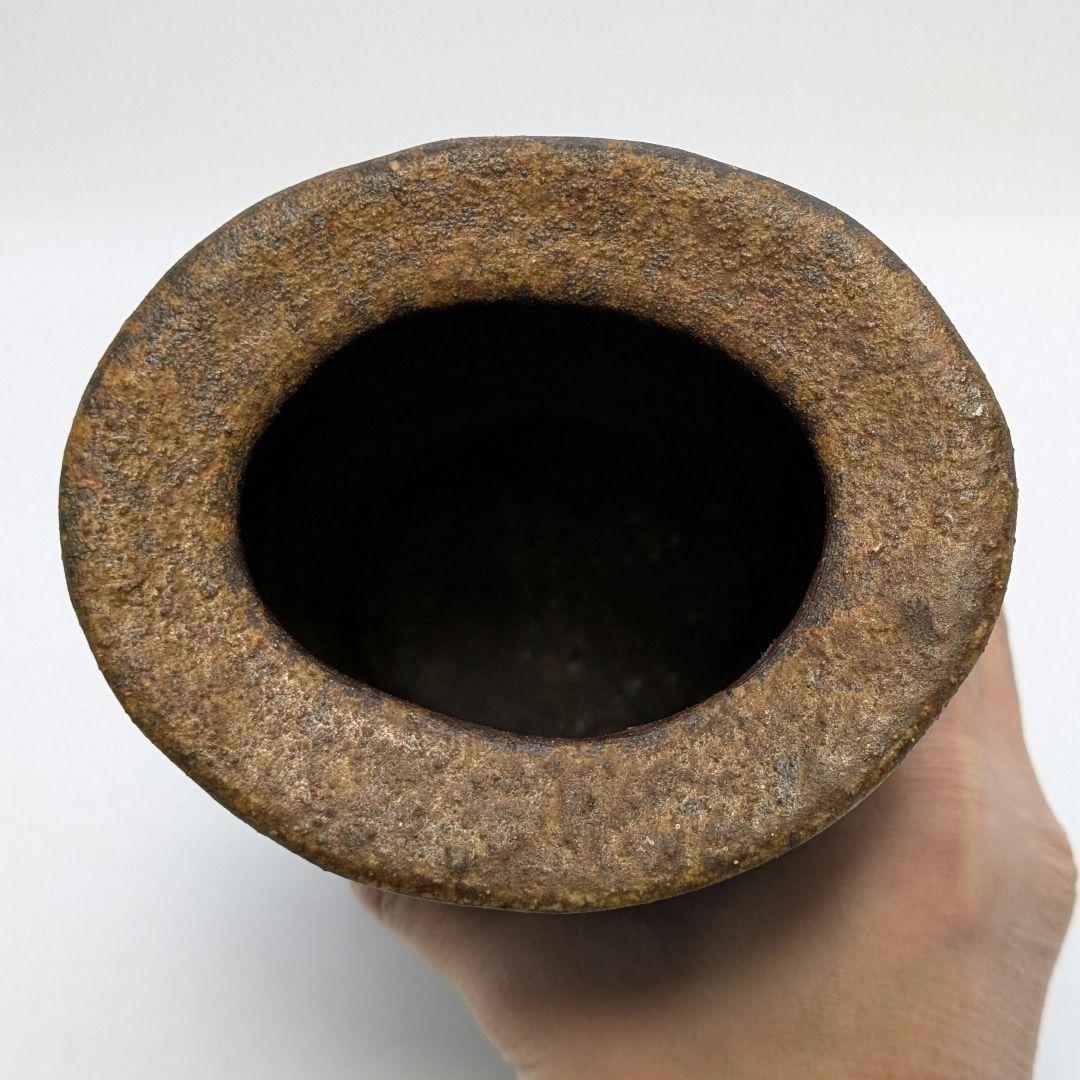 鈴木常喜 備前焼 竹節花入 花瓶 花器 フラワーベース 華道具 茶道具 置物