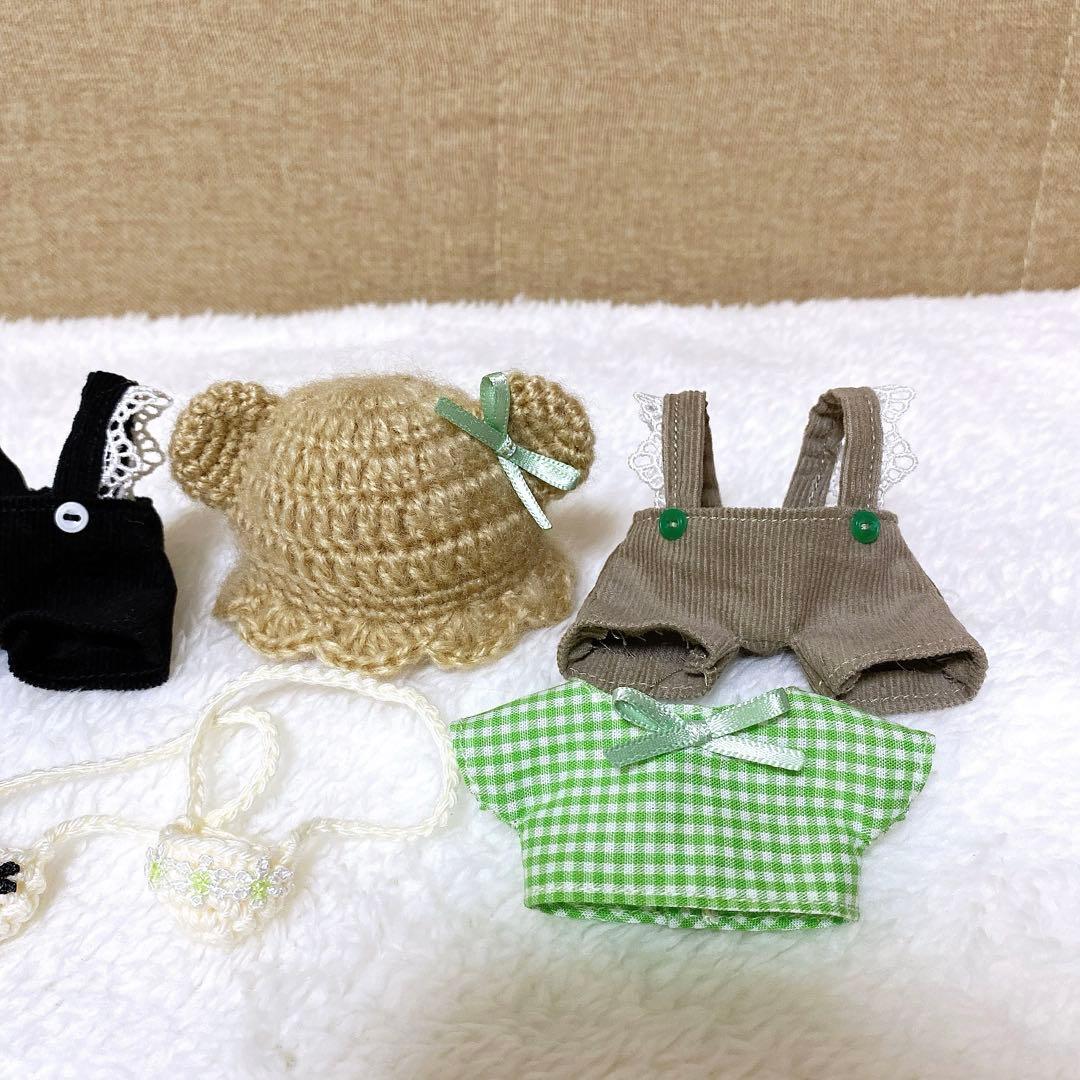 よしよし様/すのチルぬい服[コーデュロイ]黒・緑 [グレンチェック]黒+単品帽子
