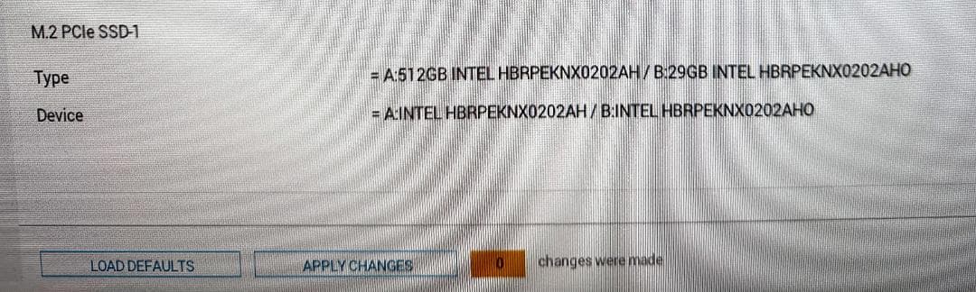 内蔵型SSD Intel Optane Memory H10 HBRPEKNX0202AH