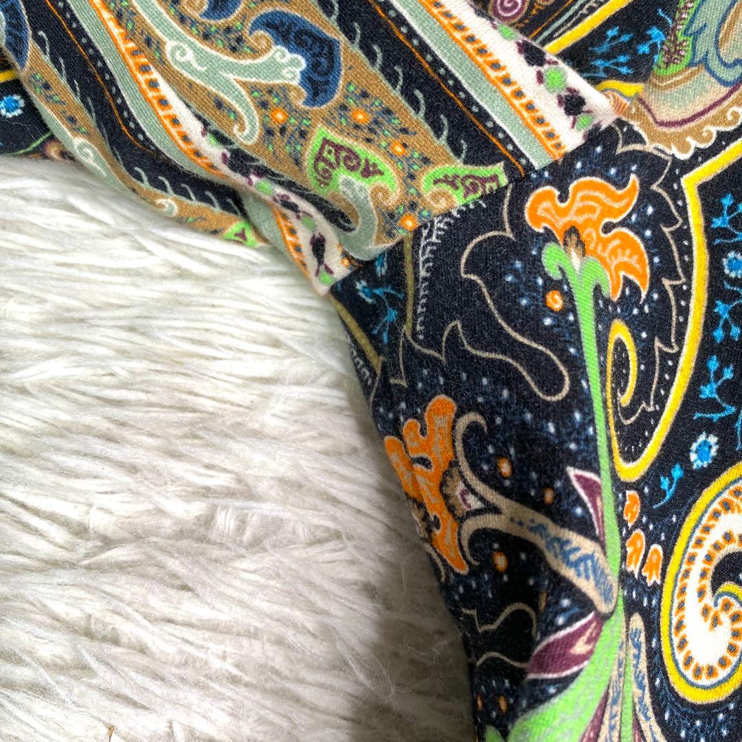 美品✨ETRO ワンピース ニット ストレッチ ペイズリー M イタリア製