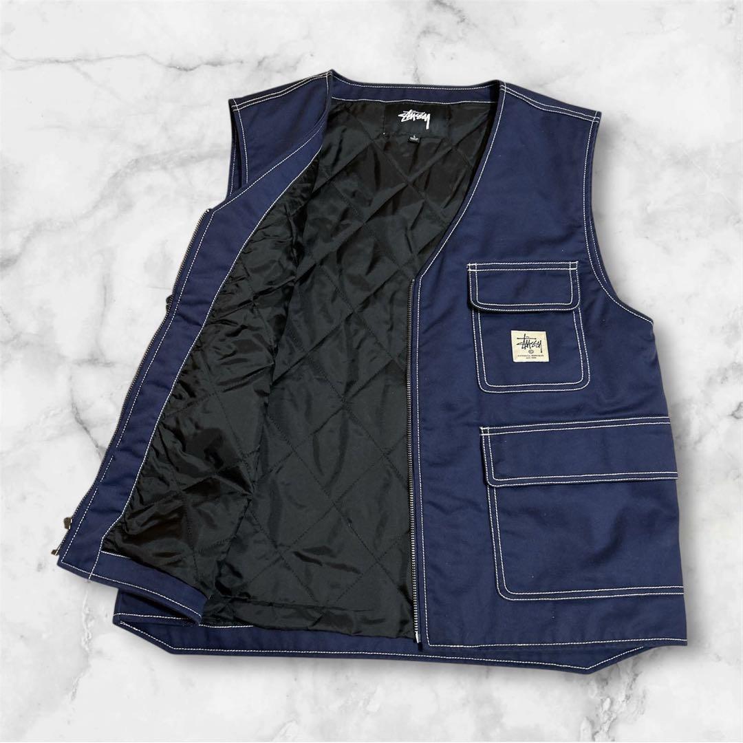 美品❗️ STUSSY ステューシー　セットアップ L ワーク 希少 ベスト