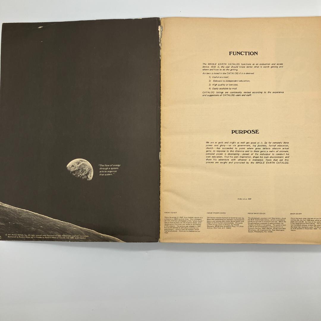 ラストホールアースカタログ　1971年　全地球カタログ　ビンテージ 　洋書