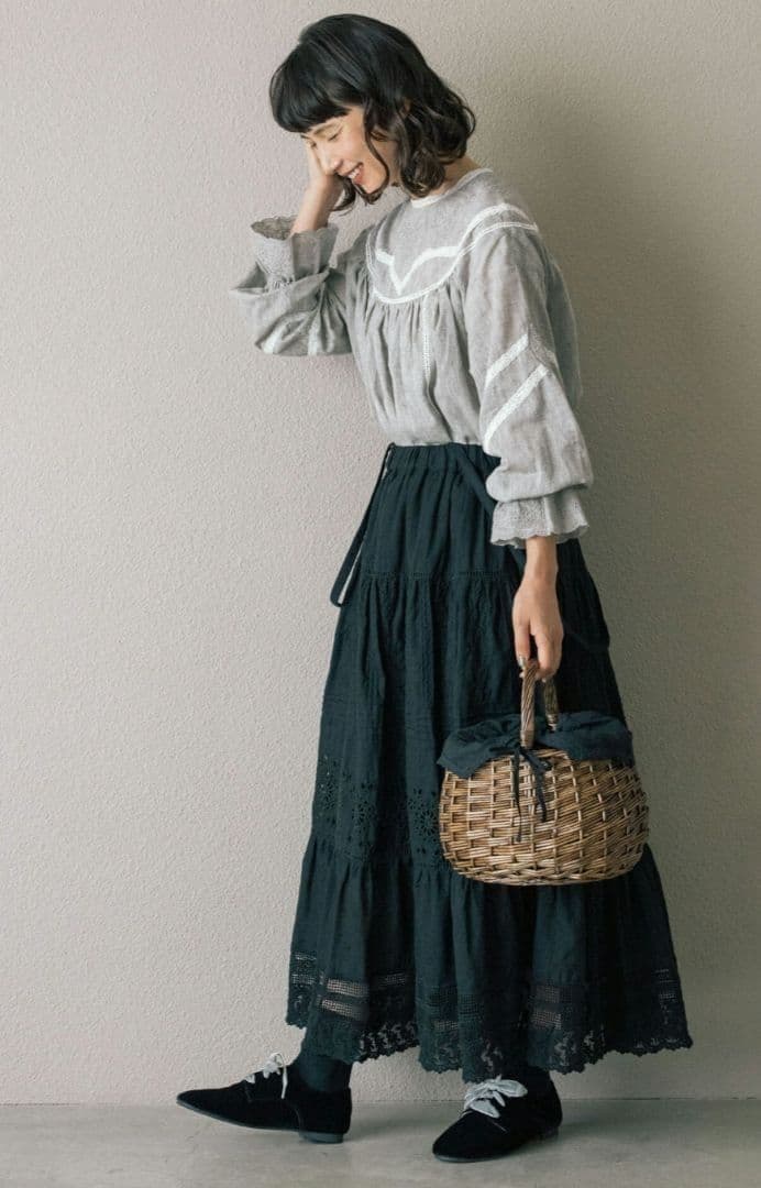 専用ページ　サマンサモスモス×kazumi　サス付き刺繍スカート