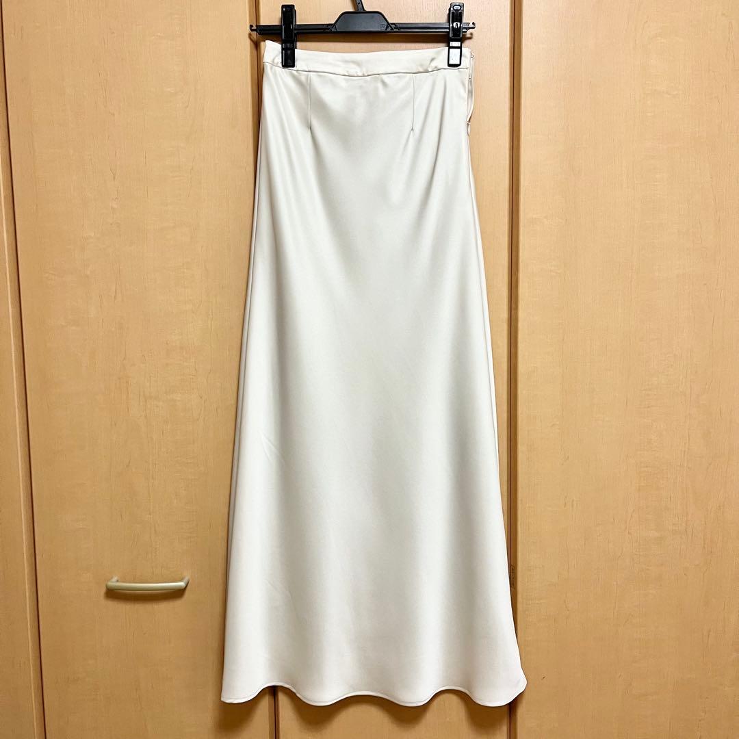 CAPRICIEUX LE'MAGE バイアススカート 38 オフホワイト
