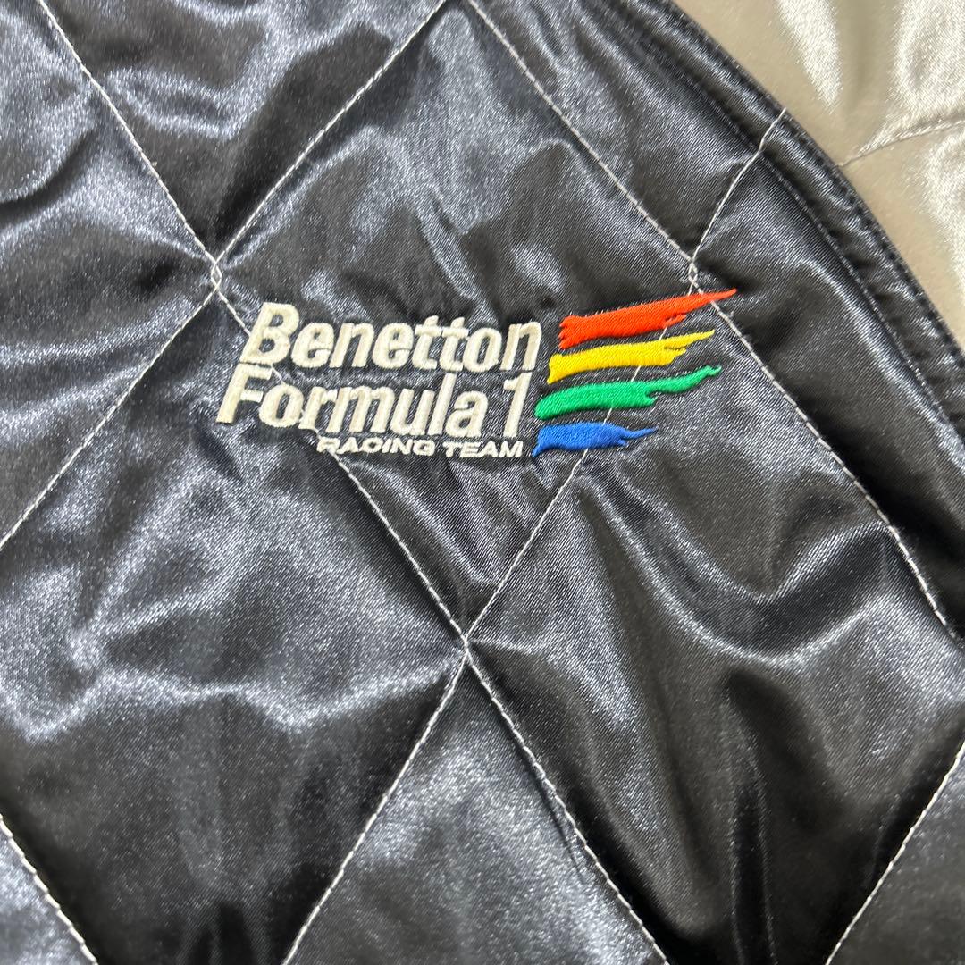 【美品】BENETTON ベネトンフォーミュラ1 レーシングジャケット L 黒銀