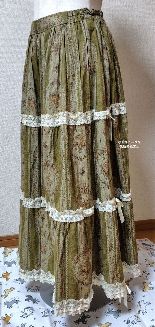 い*ご様 メタモルフォーゼ　ロングスカート　花柄　ロリータ　甘ロリ　タグ付き